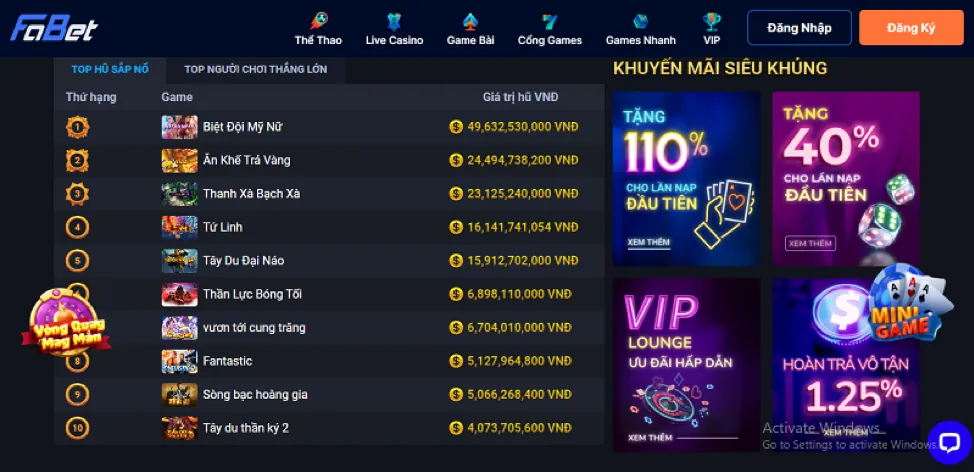 Các loại game Nổ Hũ đa dạng tại MB66B